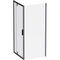 Душевой уголок AM.PM Gem 90х90 профиль Черный матовый стекло прозрачное арт-W90G-404-9090-BT — фото 1, Квадратные душевые уголки