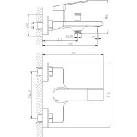 Смеситель для ванны Orange Gauss Хром арт-M30-100cr — фото 2, Смеситель для ванны