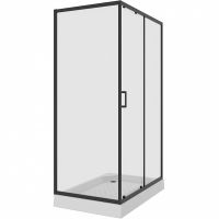 Душевой уголок Niagara Nova NG-6812-08 BLACK 120х80 профиль Черный стекло прозрачное арт-68120812BLACK — фото 1, Прямоугольные душевые уголки