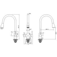 Товар: Смеситель для кухни Paulmark Lange Черный металлик арт-La214212-418 - фото 13 Смеситель для кухни Paulmark Lange Черный металлик арт-La214212-418 — фото 13, Смесители для кухни