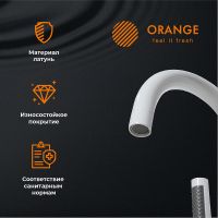Смеситель для ванны Orange Steel Белый арт-M99-336w — фото 4, Смесители напольные