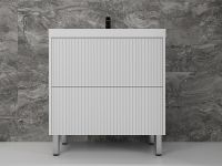 Тумба под раковину Style Line Стокгольм 80 Белый рифленый софт арт-ЛС-00002335 — фото 2, Тумбы под раковину