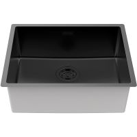 Кухонная мойка Paulmark Lassan 54 Uni Черная матовая арт-LA54-MBN — фото 2, Кухонные мойки