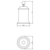 Контейнер для хранения Migliore Provance Золото Белый арт-17685 — фото 3, Органайзеры для ванной