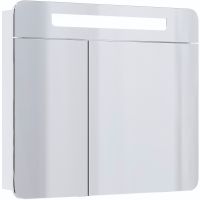 Зеркальный шкаф Onika Неаполь 80.01 с подсветкой Белый арт-208094 — фото 1, Зеркальные шкафы в ванную