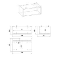 Ниша для тумбы Бриклаер Кристалл 50 Муссон арт-4627125414817 — фото 5, Полки