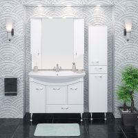 Шкаф пенал Runo Севилья 35 R с бельевой корзиной Белый арт-00000000601 — фото 4, Пеналы для ванной комнаты