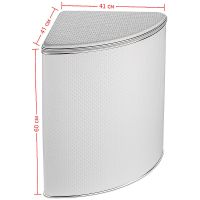 Товар: Корзина для белья Geralis Punto Белая, кант Хром, угловая арт-PWH-U - фото 5 Корзина для белья Geralis Punto Белая, кант Хром, угловая арт-PWH-U — фото 5, Корзины для белья