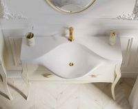Тумба под раковину Clarberg Borgia 115 Слоновая кость Патина золото арт-BOR0111BG — фото 2, Тумбы под раковину