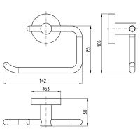 Держатель туалетной бумаги Rav Slezak Colorado Серый металлик глянцевый арт-COA0401MGL — фото 2, Держатели туалетной бумаги