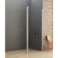 Душевая перегородка New Trendy New Soleo Chrome 100 профиль Хром стекло прозрачное арт-K-0345 — фото 2, Душевые перегородки