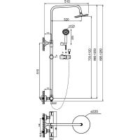 Душевая система Agger Thermo Хром арт-A2451200 — фото 10, Душевые стойки