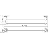 Полотенцедержатель WasserKRAFT Ammer двойной Хром матовый арт-K-7040 — фото 4, Полотенцедержатели