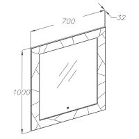 Товар: Зеркало Opadiris Луиджи 70 с подсветкой Белое матовое с бесконтактным выключателем и подогревом арт-00-00006551 - фото 5 Зеркало Opadiris Луиджи 70 с подсветкой Белое матовое с бесконтактным выключателем и подогревом арт-00-00006551 — фото 5, Зеркала в ванную комнату