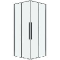 Душевой уголок Grossman Galaxy 90х90 профиль Хром стекло прозрачное арт-300.K33.01.9090.10.00 — фото 9, Квадратные душевые уголки