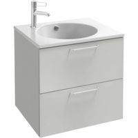 Тумба под раковину Jacob Delafon Odeon Rive Gauche 60 подвесная Белая ручки Хром арт-EB2520-R5-N18 — фото 1, Тумбы под раковину