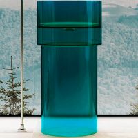 Раковина Abber Kristall 45 Бирюзовая арт-AT2701Aquamarin — фото 2, Раковины напольные