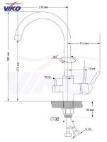 Смеситель для кухни Viko Бежевый арт-V-5114 — фото 12, Смесители для кухни