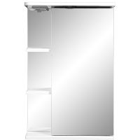 Зеркальный шкаф Stella Polar Концепт Нелея 55/С R с подсветкой Белый арт-SP-00000043 — фото 3, Зеркальные шкафы в ванную