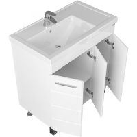 Тумба под раковину СанТа Омега 80 П Белая арт-207051 — фото 3, Тумбы под раковину