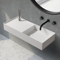 Раковина Abber Stein 80 Белая матовая арт-AS2648 — фото 1, Раковины подвесные