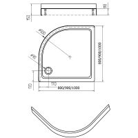 Акриловый поддон для душа Aquatek 80x80 Белый арт-DPA-0000007 — фото 5, Акриловые душевые поддоны