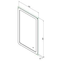 Зеркало Aquanet Ирис 50 с подсветкой с сенсорным выключателем и подогревом арт-326446 — фото 5, Зеркала в ванную комнату