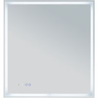 Зеркало Aquanet Оптима 70 с подсветкой с сенсорным выключателем, часами и подогревом арт-288964 — фото 2, Зеркала в ванную комнату