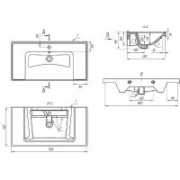 Товар: Тумба с раковиной Brevita Dallas 90 подвесная Дуб Галифакс олово арт-УТ000012647 - фото 11 Тумба с раковиной Brevita Dallas 90 подвесная Дуб Галифакс олово арт-УТ000012647 — фото 11, Тумбы с раковиной