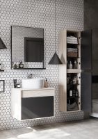 Тумба под раковину Aquaton Лофт Урбан 65 подвесная Cерый графит Дуб орегон арт-1A254001LQX60 — фото 14, Тумбы под раковину