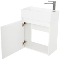 Тумба под раковину BelBagno Kraft Mini 50 L подвесная Bianco Opaco арт-KRAFT MINI-500/260-1A-SO-BO-L — фото 5, Тумбы под раковину