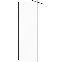 Душевая перегородка STWORKI Берген 80 MV-BE-80-BL профиль Черный матовый стекло прозрачное арт-583050 — фото 5, Душевые перегородки