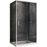 Душевой уголок Abber Schwarzer Diamant 150x60 профиль Хром стекло прозрачное арт-AG301505-S605 — фото 2, Прямоугольные душевые уголки