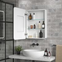 Зеркальный шкаф Reflection Circle 550х800 L с подсветкой Белый матовый арт-RF2107SR — фото 10, Зеркальные шкафы в ванную