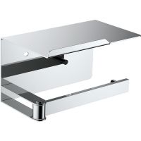 Держатель туалетной бумаги Schein с полкой Хром арт-9356CH — фото 1, Держатели туалетной бумаги