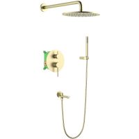 Душевая система Timo Saona Золото матовое арт-SX-2379/17SM — фото 1, Встраиваемые душевые комплекты