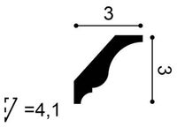 Карниз Orac Decor 2000x30x30 мм арт-CX154 — фото 2, Карнизы