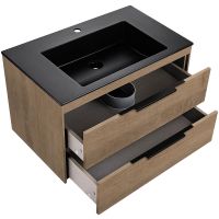 Тумба под раковину Vincea Chiara 2D 80 подвесная N.Oak арт-VMC-2C2800NO — фото 6, Тумбы под раковину