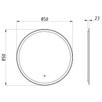 Зеркало ASB-Woodline Марика 85 с подсветкой с сенсорным выключателем арт-12222 — фото 4, Зеркала в ванную комнату