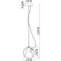 Подвесной светильник Divinare Hazel Прозрачный Хром арт-5015/02 SP-1 — фото 4, Подвесные светильники