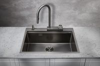 Кухонная мойка Milacio Denia 68 Вороненая сталь арт-MC.77419 — фото 2, Кухонные мойки