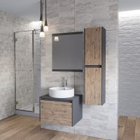 Зеркало Stella Polar Эвита 60 Темно-серое арт-SP-00001057 — фото 3, Зеркала в ванную комнату