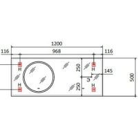 Зеркало Jorno Modulare 120 с подсветкой с сенсорным выключателем и увеличением арт-Mdlr.02.120/W/JR — фото 5, Зеркала в ванную комнату