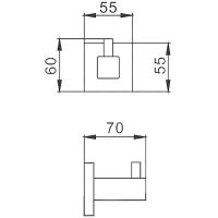 Товар: Крючок Haiba Черный матовый арт-HB8905-1 - фото 2 Крючок Haiba Черный матовый арт-HB8905-1 — фото 2, Крючки для полотенец