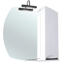 Зеркало со шкафом Bellezza Глория 75 с подсветкой R Белое арт-4619512001014 — фото 1, Зеркальные шкафы в ванную