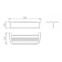 Полка для полотенец Abber Nord Хром арт-AA1554 — фото 3, Полки для полотенец