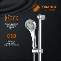 Душевой гарнитур Orange O-Shower Хром арт-OS021 — фото 2, Душевые гарнитуры на штанге