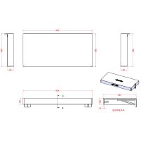 Консоль под раковину Cezares Tavolone 90 Rovere tabacco арт-41581 — фото 5, Консоли для раковины
