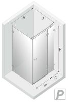 Душевой уголок New Trendy Avexa Black 100x100 R профиль Черный стекло прозрачное арт-EXK-1591 — фото 13, Квадратные душевые уголки