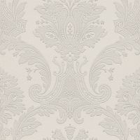 Обои Zambaiti Parati Tradizione Italiana 2025 Винил на флизелине (0,53*10,05) Белый/Серый, Дамаск арт-Z21731 — фото 1, Обои для стен